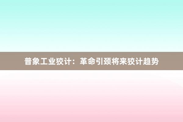普象工业狡计:革命引颈将来狡计趋势